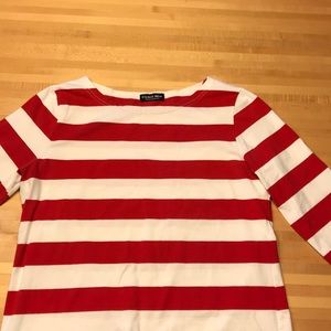 Red and White Striped Tee